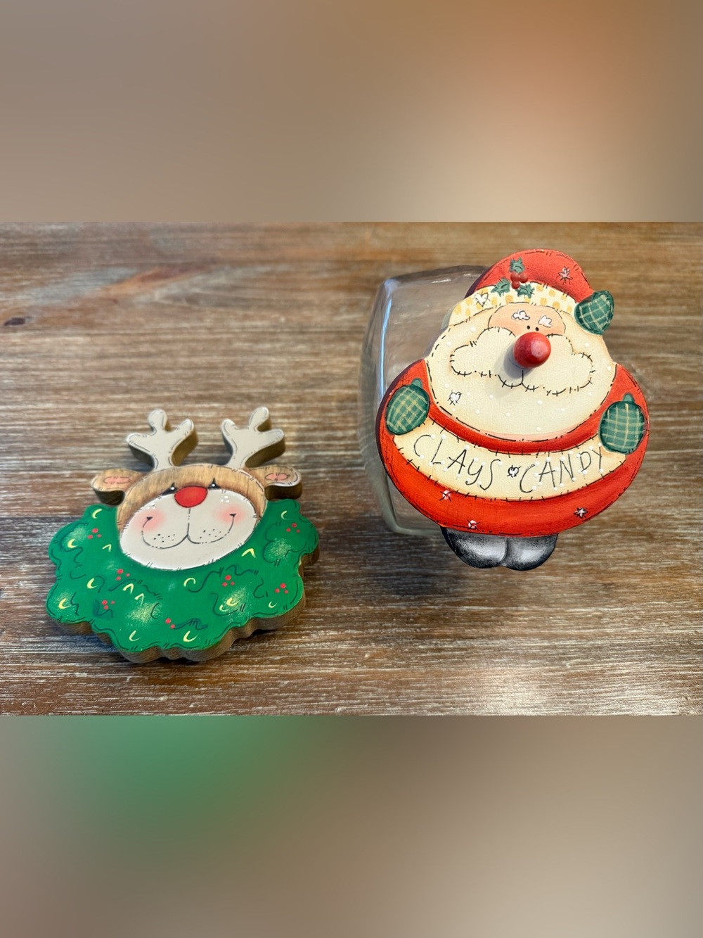 CHRISTMAS TREAT JAR W. INTERCHANGEABLE LIDS